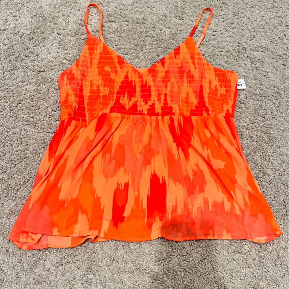 Orange flair crop top *new with tags*